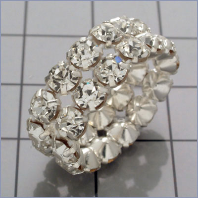 2 Row Rhinestone Ring